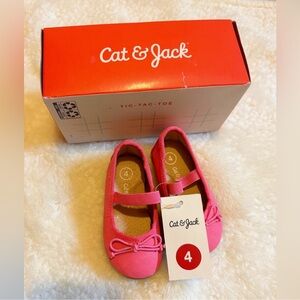 Cat & Jack Bright Pink Mary Jane Ballet Flats for Kids